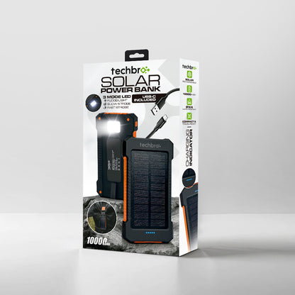 TechBro - 10,000mAh Solar Power Bank.