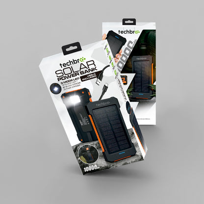 TechBro - 10,000mAh Solar Power Bank.