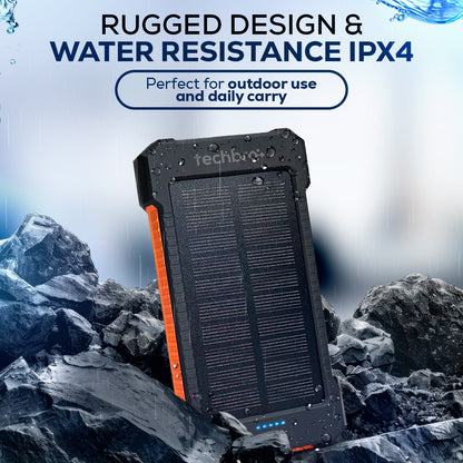 TechBro - 10,000mAh Solar Power Bank.