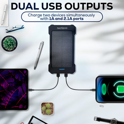 TechBro - 10,000mAh Solar Power Bank.