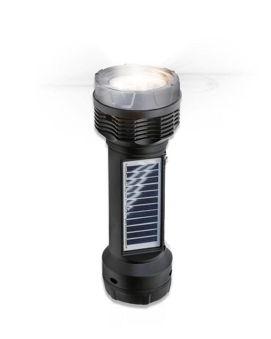 Solar Rechargeable Emergency Flashlight - FSL-200 (Silver)
